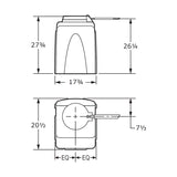 Viking T21 Swing Gate Opener, dimensions