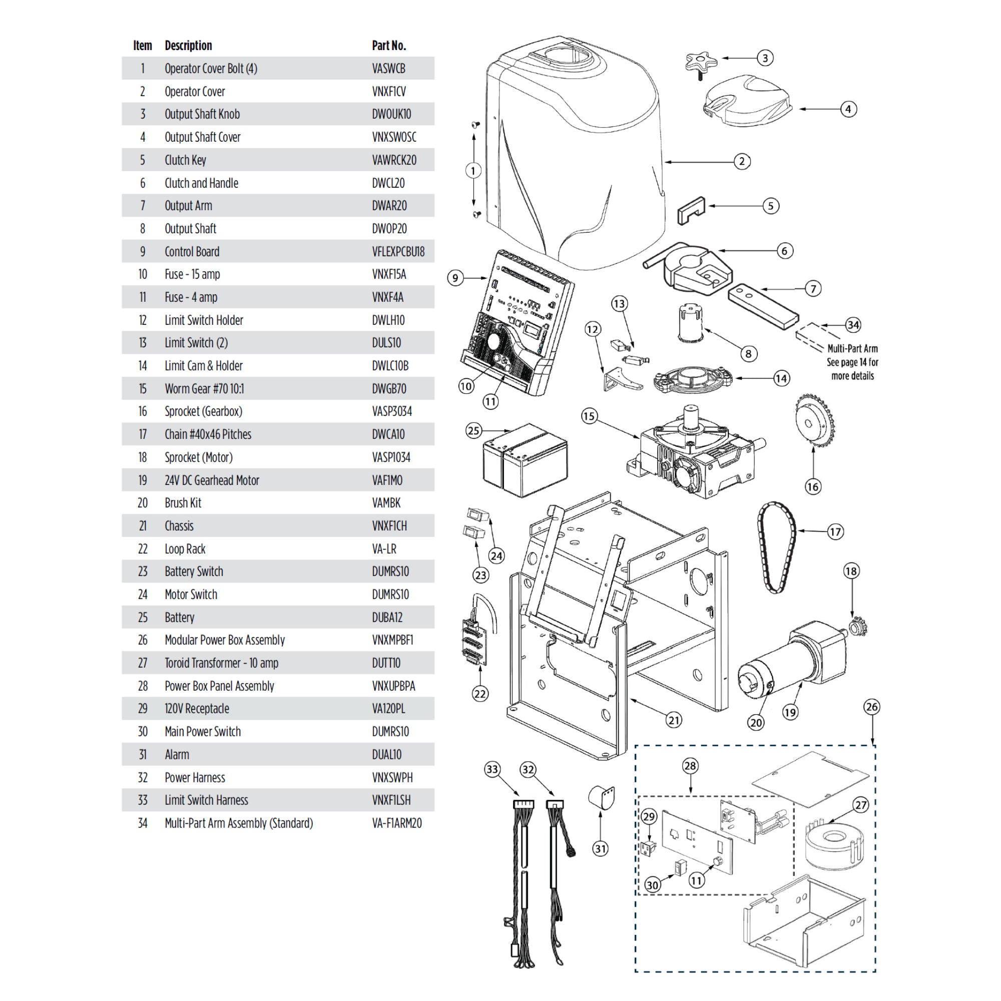 Viking Access F1NX Parts Diagram | Elitegates.net