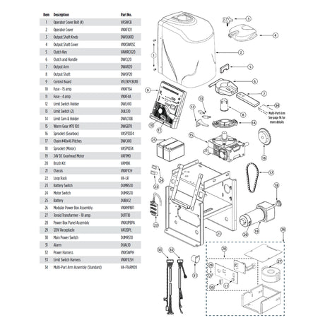Viking Access F1NX Parts Diagram | Elitegates.net