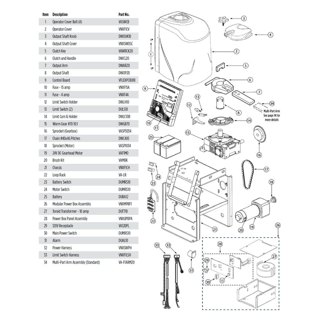 Viking Access F1NX Parts Diagram | Elitegates.net