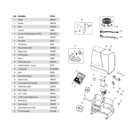 Viking Access VA-K2SPS Parts Diagram | Elitegates.net