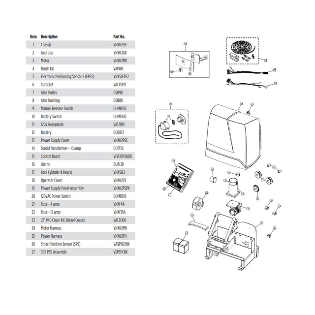 Viking Access VA-K2SPS Parts Diagram | Elitegates.net