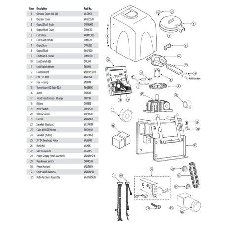 Viking Access R6NX Parts Diagram | Elitegates.net