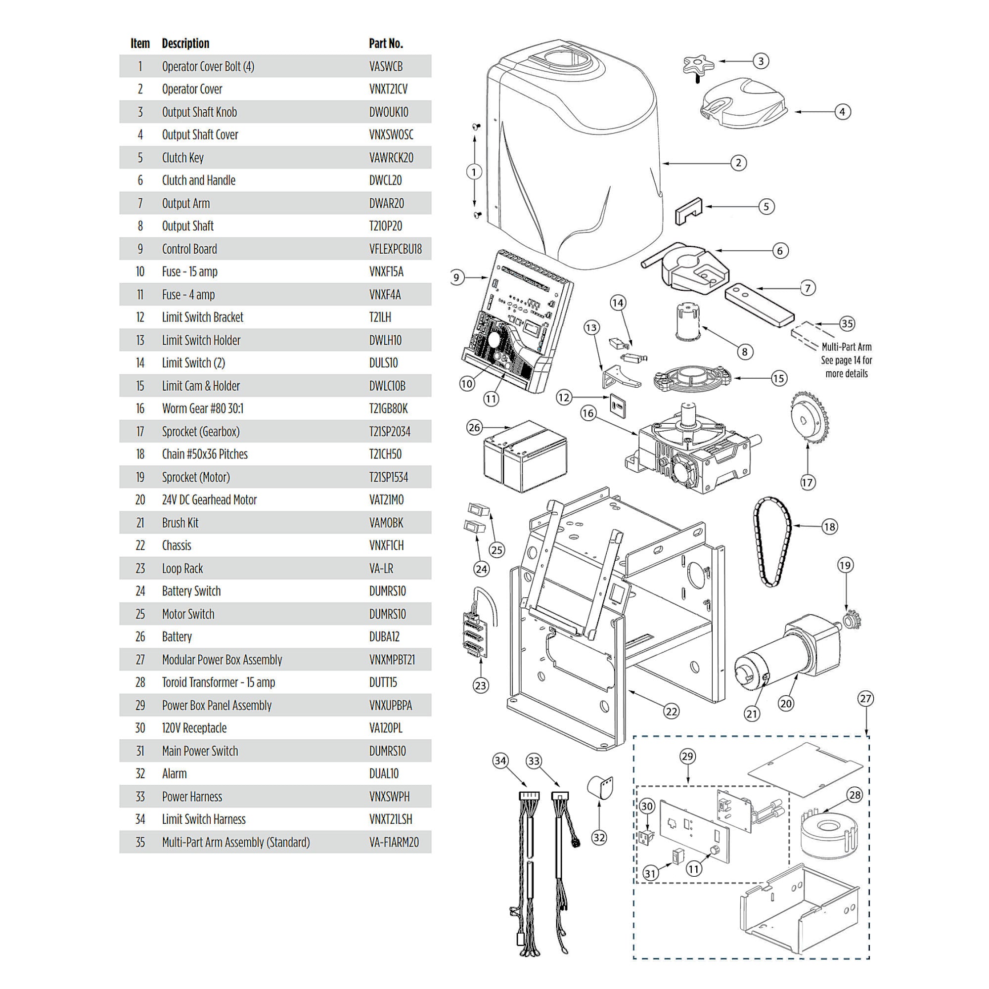 Viking Access T21NX Parts Diagram | Elitegates.net
