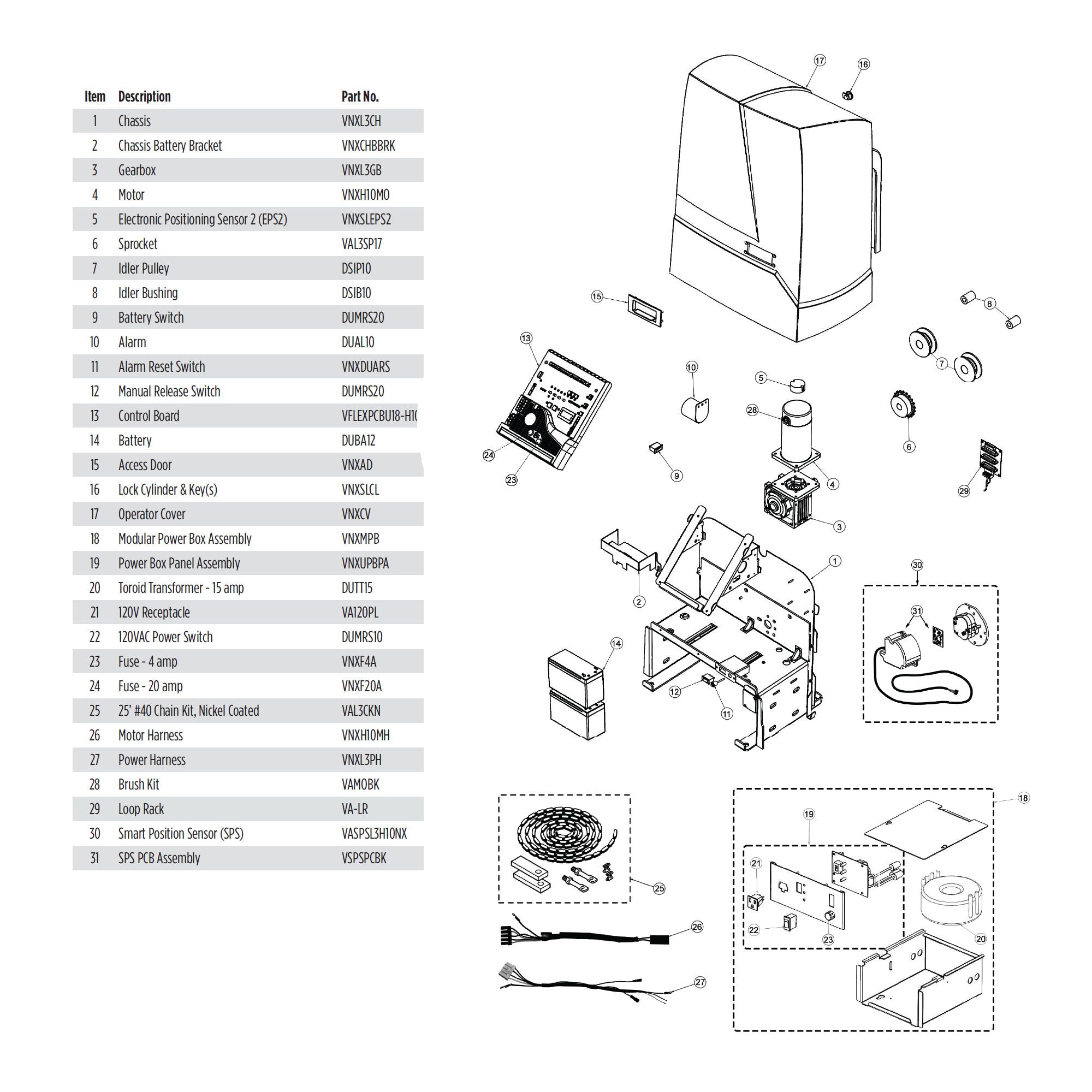 Viking Access VA-H10SPS Parts Diagram | Elitegates.net