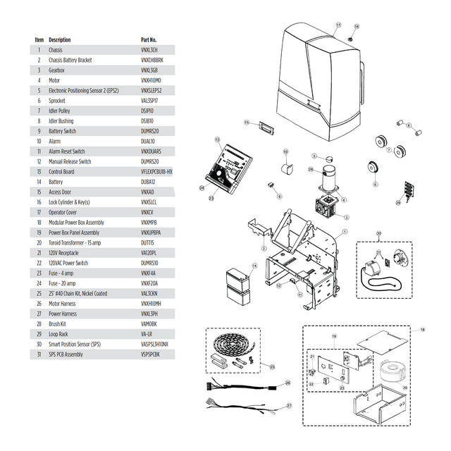 Viking Access VA-H10SPS Parts Diagram | Elitegates.net
