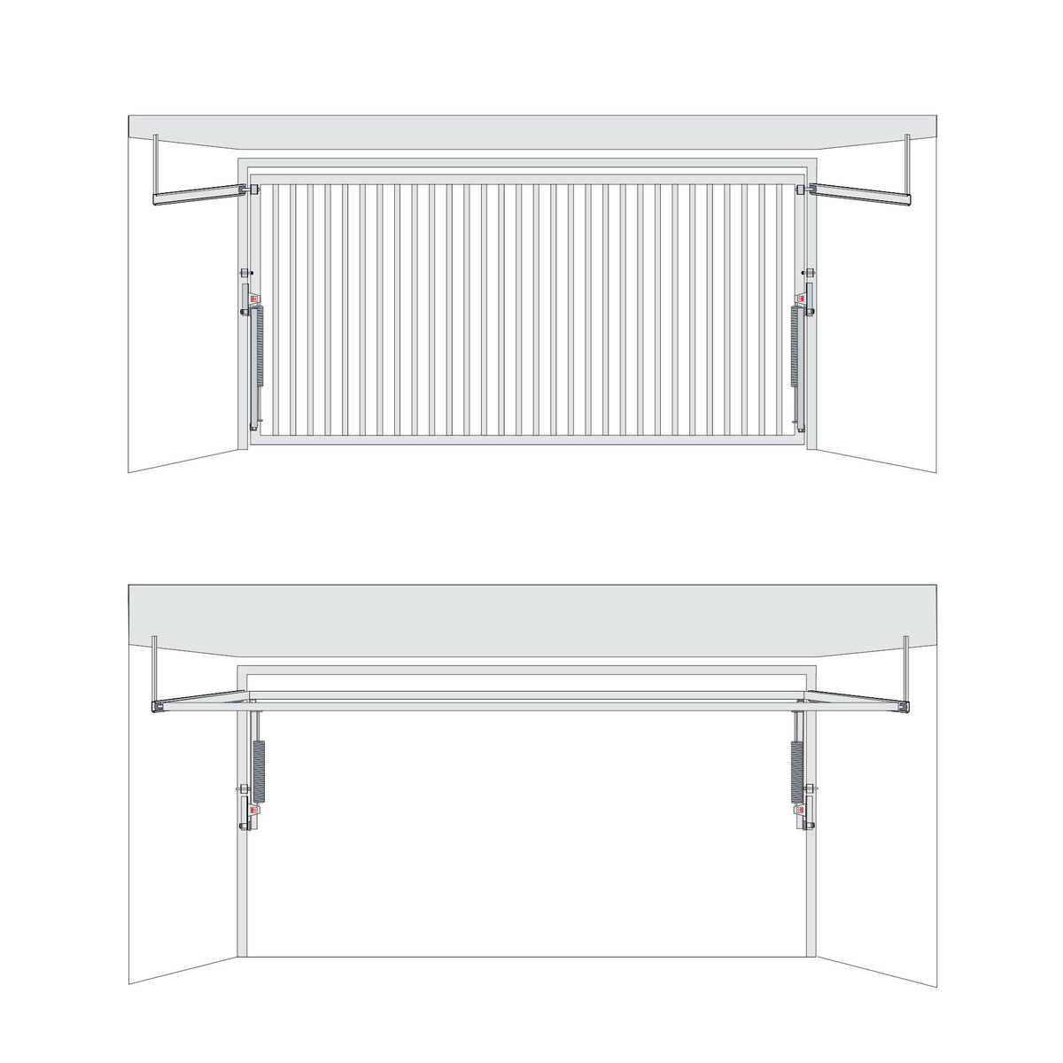 Overhead Spring Stop Allomatic Heavy-Duty Overhead Spring Kits for Gates | Elitegates.net ...
