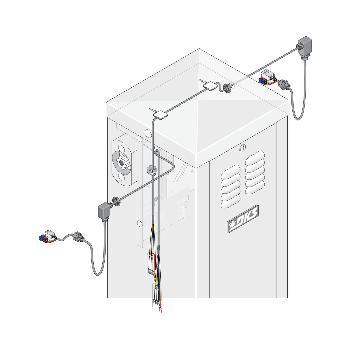 Arnés de cableado DoorKing 1601-356 para integración de LED y borde inverso