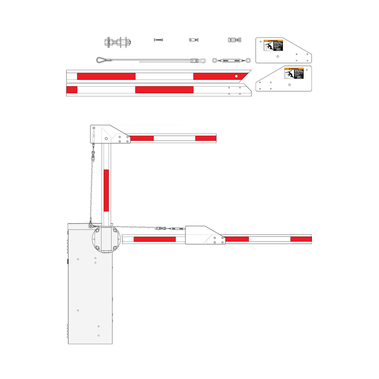 Doorking 1601-384 Folding Kit For Wood Arm