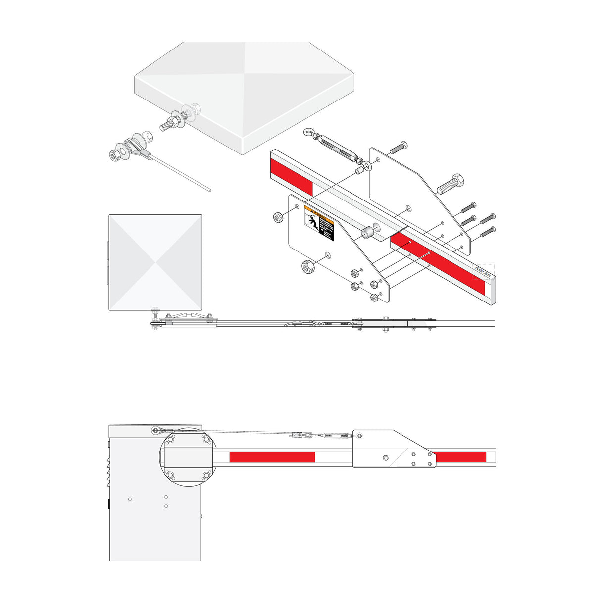 Doorking 1601-384 Folding Kit For Wood Arm, installation how-to