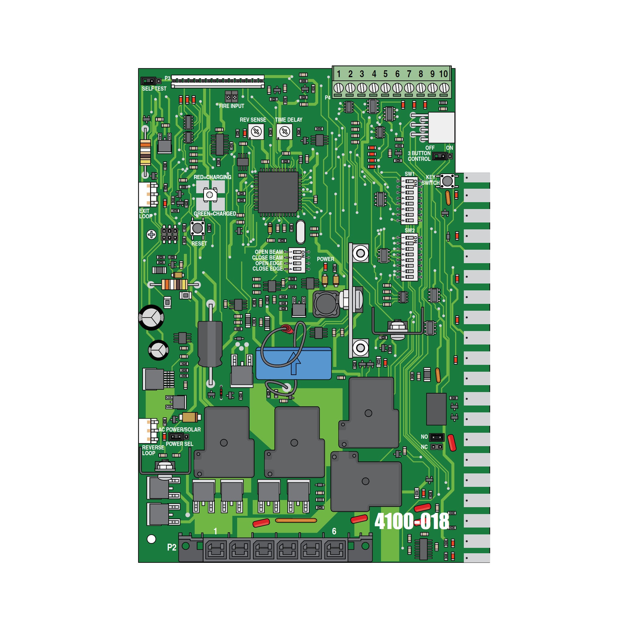 Doorking 4100-018 Replacement Circuit Board | Elitegates.net
