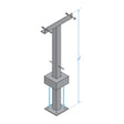 Doorking 1000-045 Mounting Post Kit for the Doorking 1000 Inverter