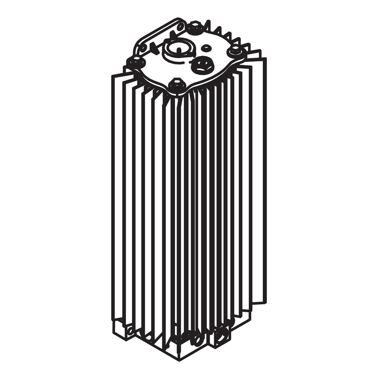 FAAC 63000129 Hydraulic Unit for B680H Barriers, illustration