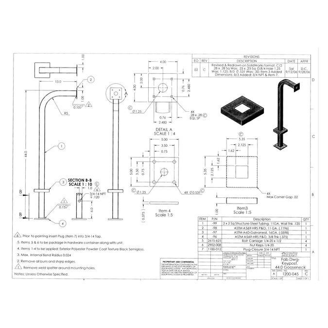 Gooseneck & Pedestals – Elite Gates