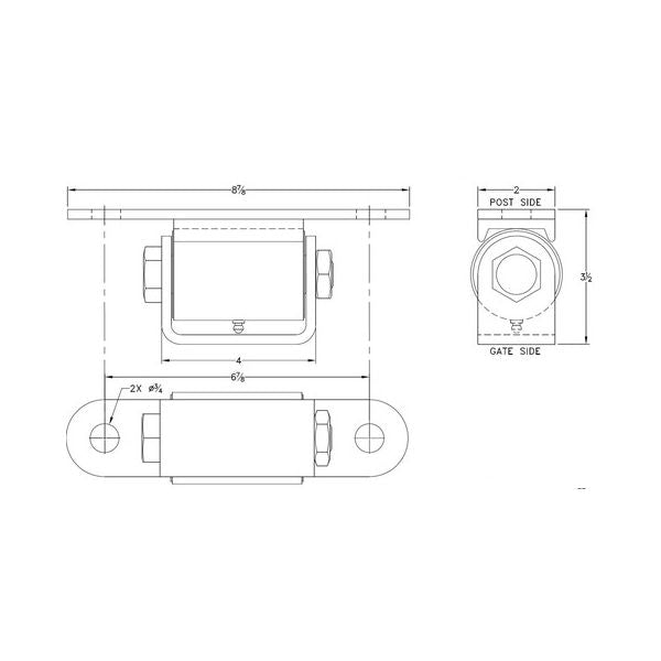 Liftmaster 2025P Gate Hinge (Single)