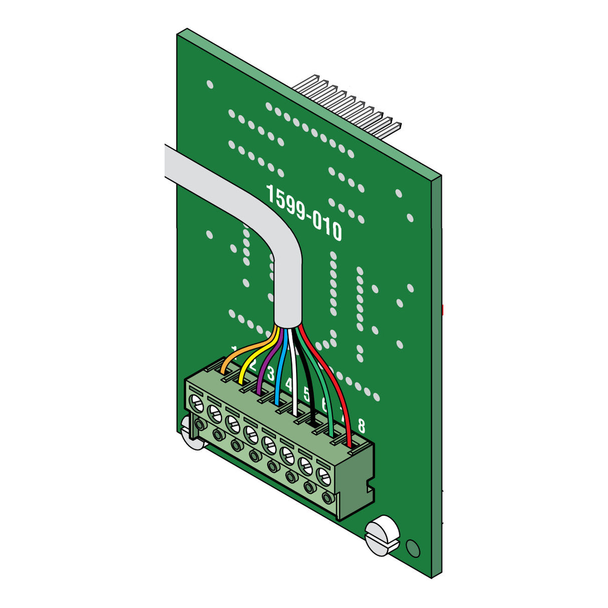 Doorking 1599-010 front of the circuit board