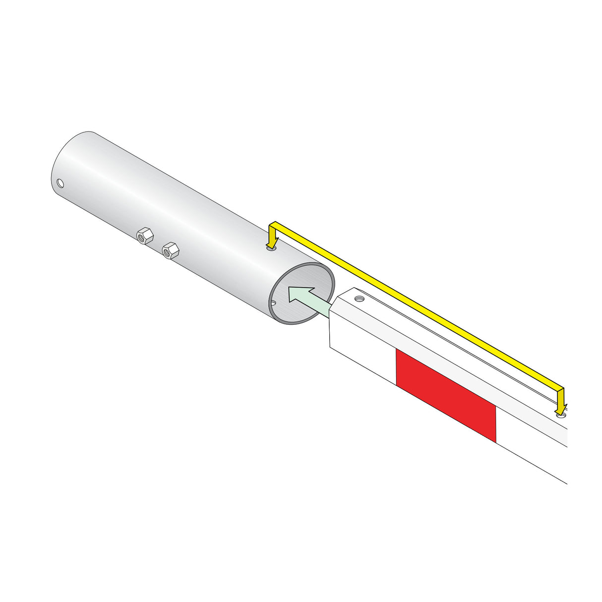 Doorking 1601-206 Arm Octagonal Connector Sleeve