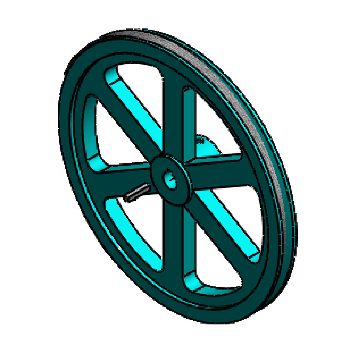 Doorking 2600-569 Polea de hierro fundido de 10"