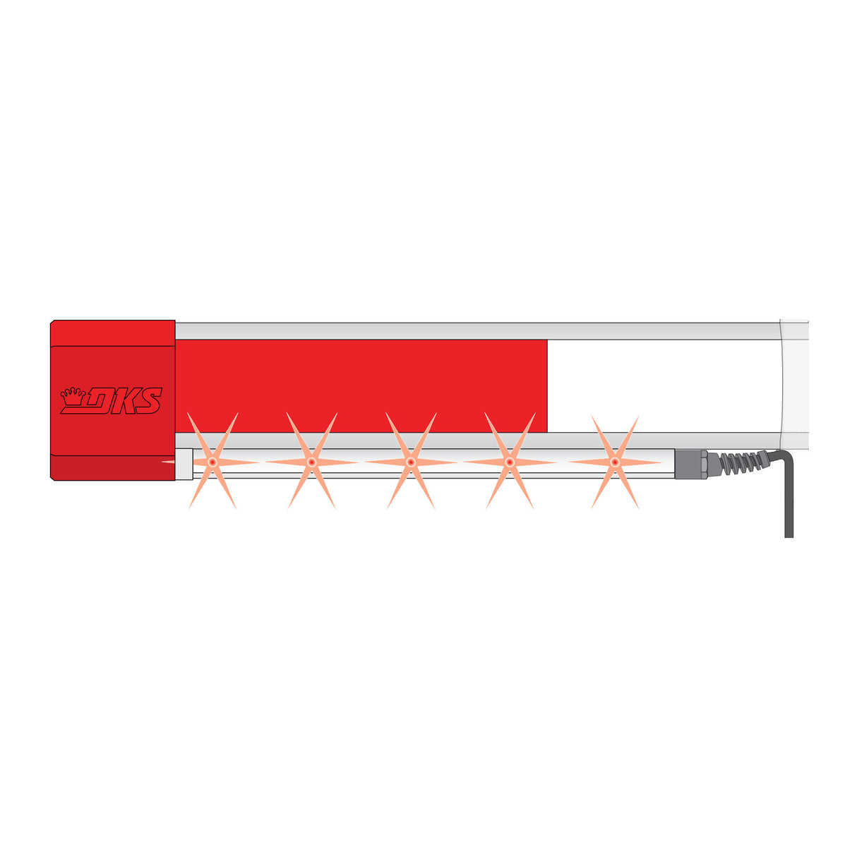 Doorking 8080-309 Borde inverso de 9 pies con LED