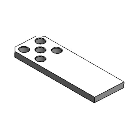 DoorKing 6006-235 Post Mount Rear Bracket for 6006 Operators, illustration