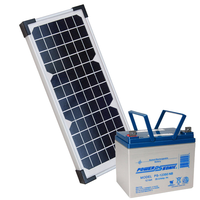 Elite 40 Watt Solar Panel 12 Volt W/ Battery