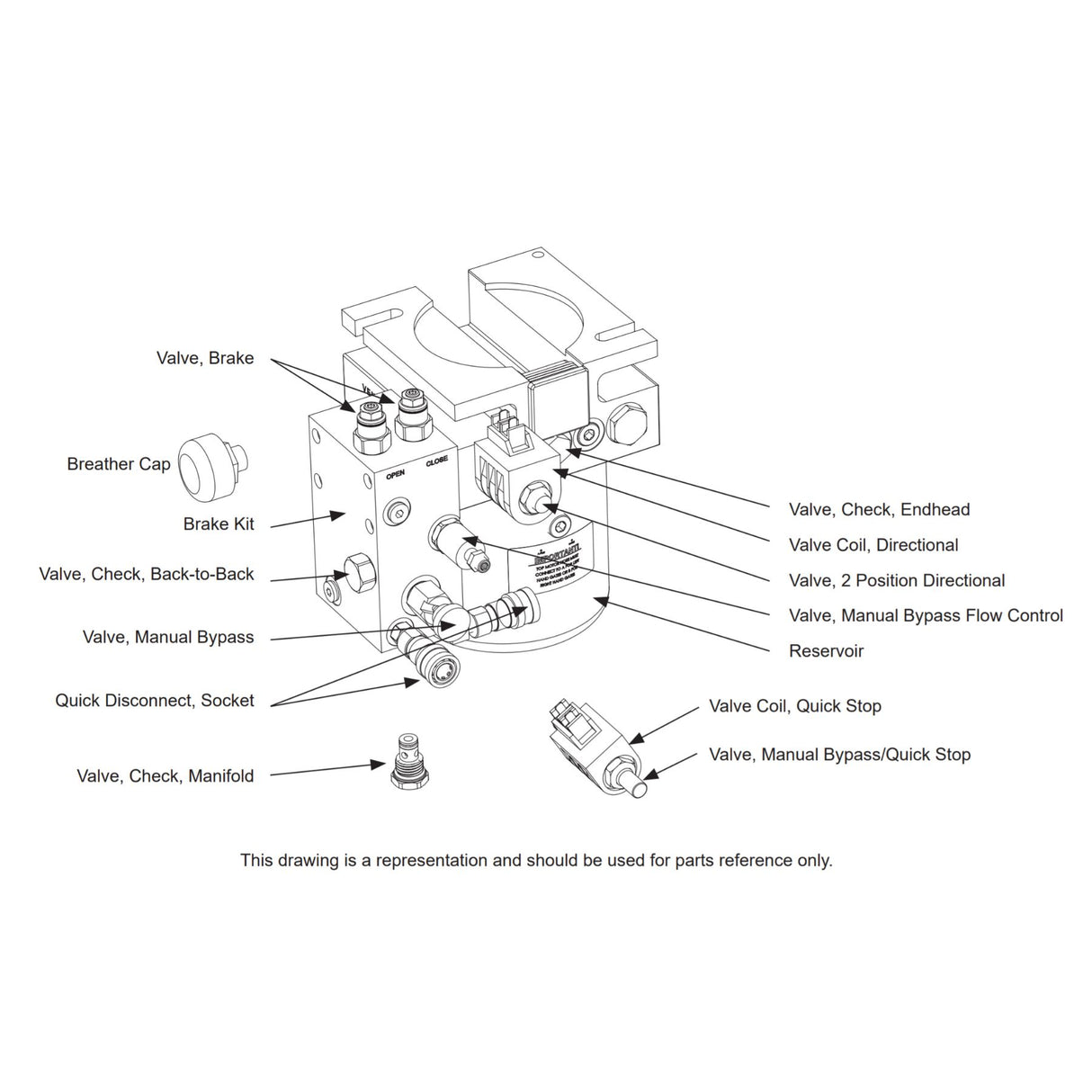 HySecurity MX000230 Manual Bypass Valve, parts diagram