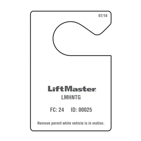 Etiquetas colgantes RFID LMHHNTG de Liftmaster (cant. 25)