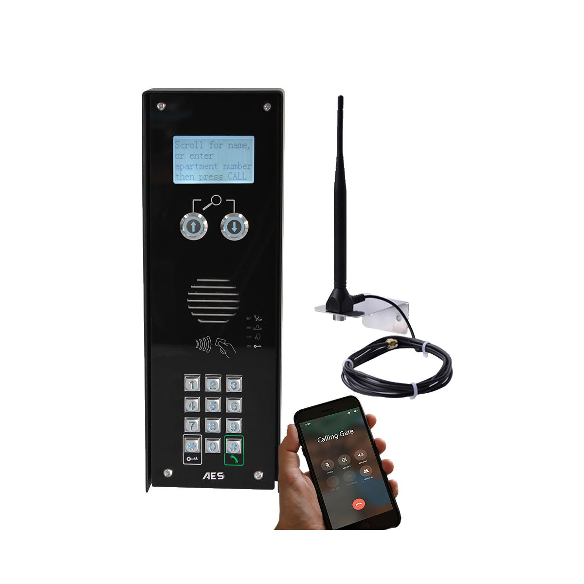 AES MULTI-CL-IBPK-US Classic Commercial Cellular Intercom W/ Keypad
