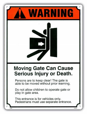 ELITE WARNING SIGN FOR GATES