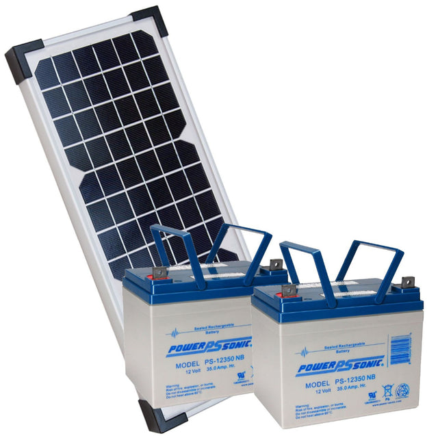 Doorking 2000-070 Solar Panel Kit with batteries