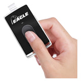 Eagle EG642 shown with a hand holding the remote